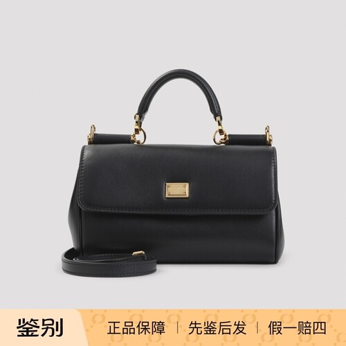 DOLCE & GABBANA女士黑色迷你真皮提包DG 2026早春新款意大利代购