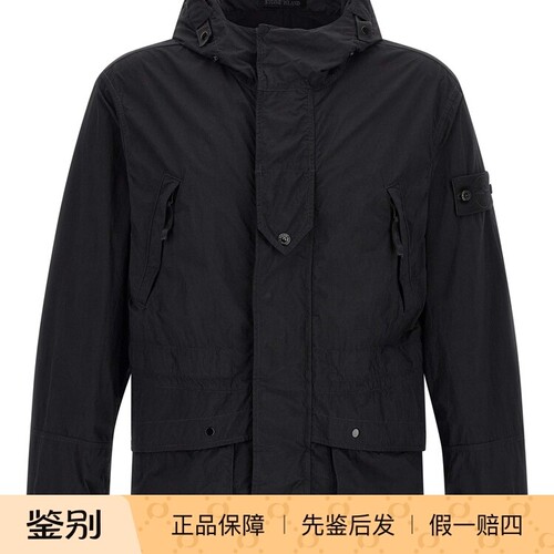 STONE ISLAND 石头岛男士黑色ghost 连帽夹克 26春夏新意大利代购