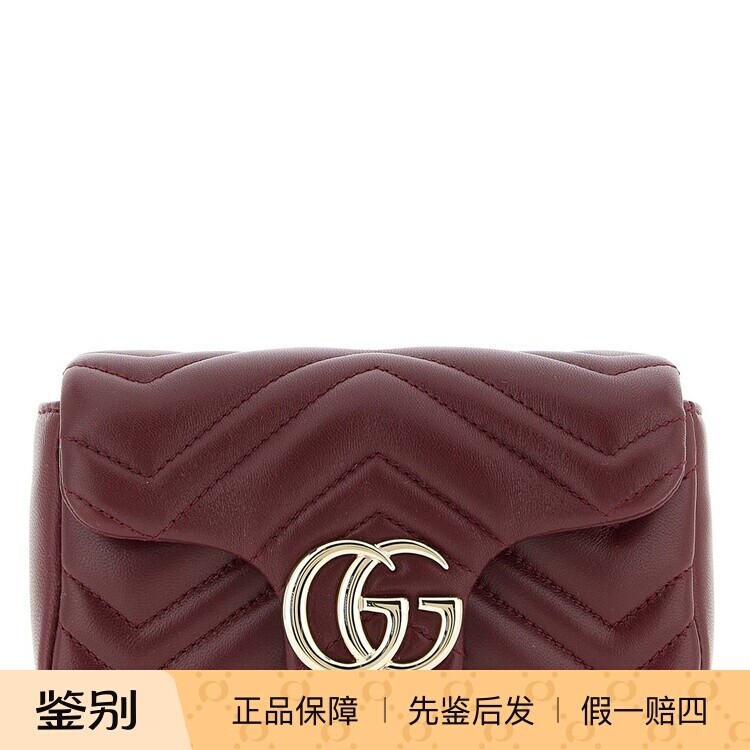 GUCCI 古驰女士gg marmont红色迷你链条包2026早春新款意大利代购