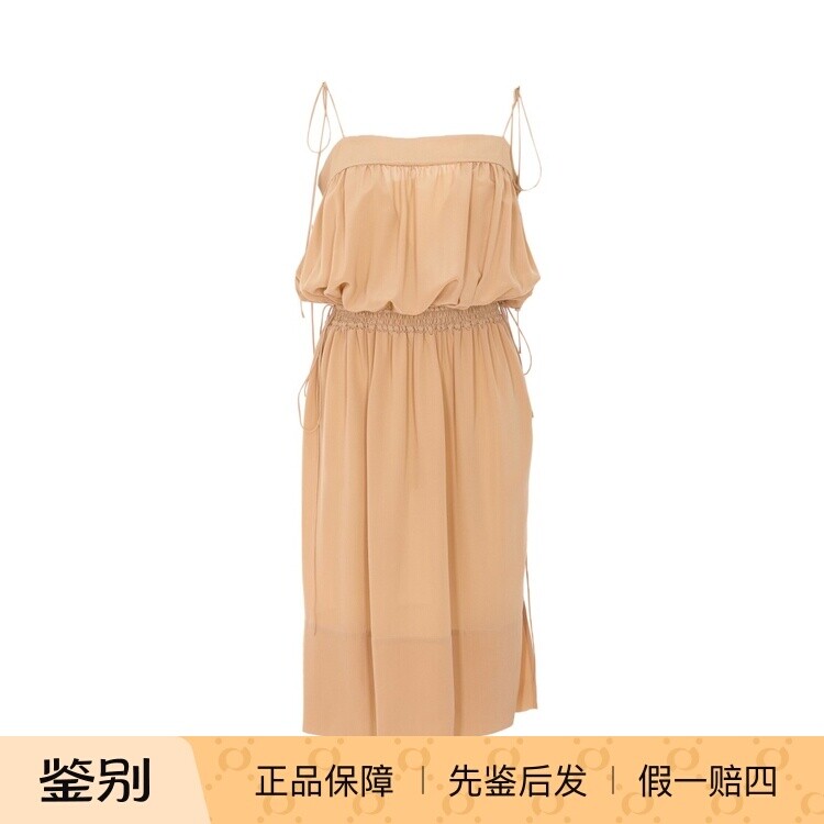 SAINT LAURENT 真丝吊带气球YSL连衣裙 26早春新款意大利代购正品