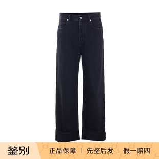 lapel 男BV 黑色皮饰牛仔裤 26早春新款 BOTTEGA 意大利代购 VENETA