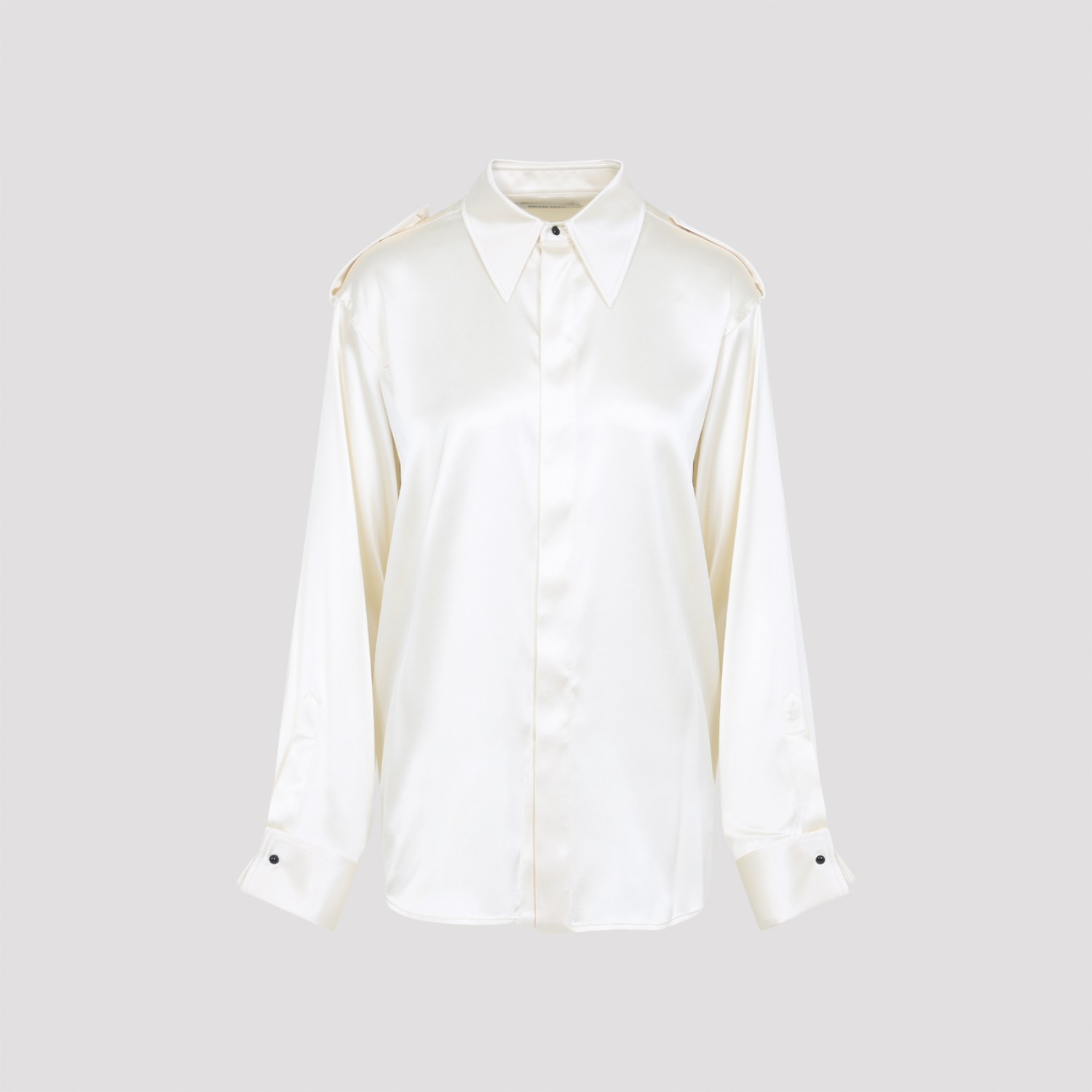 PHOEBE PHILO 真丝肩章长袖衬衫 25早秋新款女装意大利代购