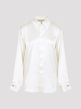 PHOEBE PHILO 真丝肩章长袖衬衫 25早秋新款女装意大利代购