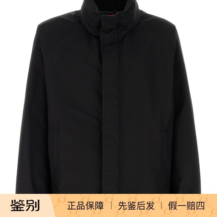 GUCCI 古驰男士黑色棉质立领夹克 26早秋新款 意大利欧港代购正品