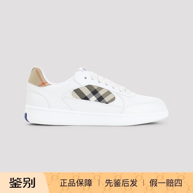 BURBERRY 博柏利男士 白色真皮terrace 运动鞋 26早春 意大利代购