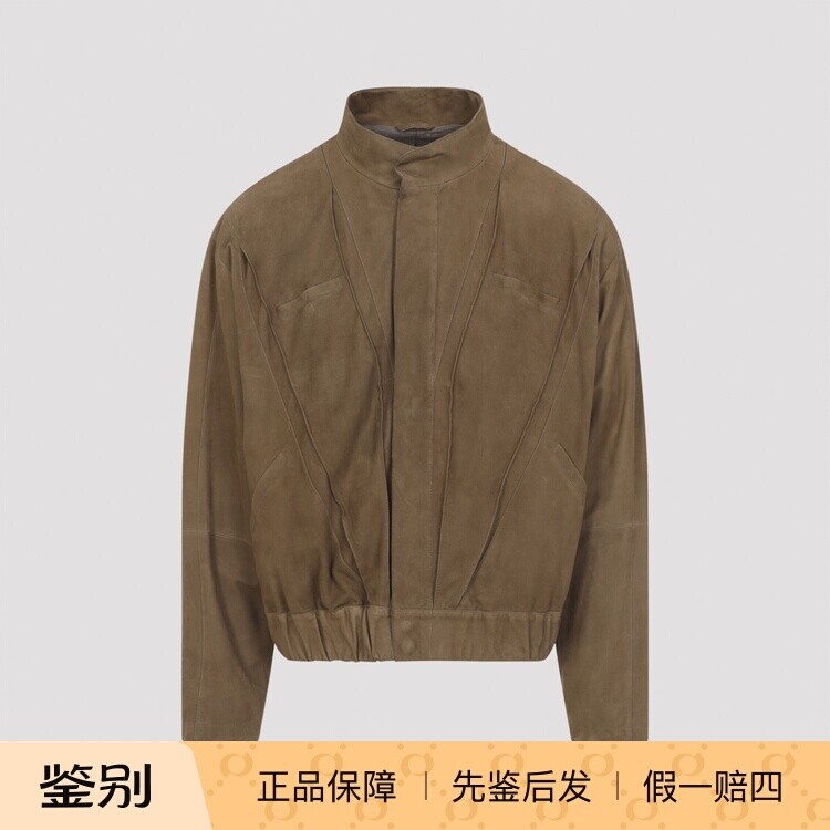 GIORGIO ARMANI 阿玛尼 男士棕色羊皮皮衣 26早春新款 意大利代购