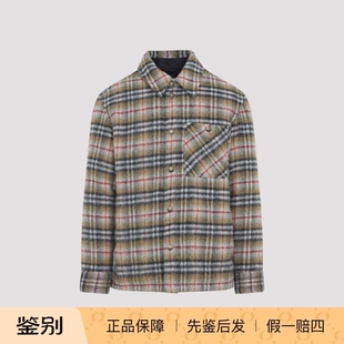 BURBERRY男士格子羊毛填充衬衫夹克8110913 25秋冬新款意大利代购
