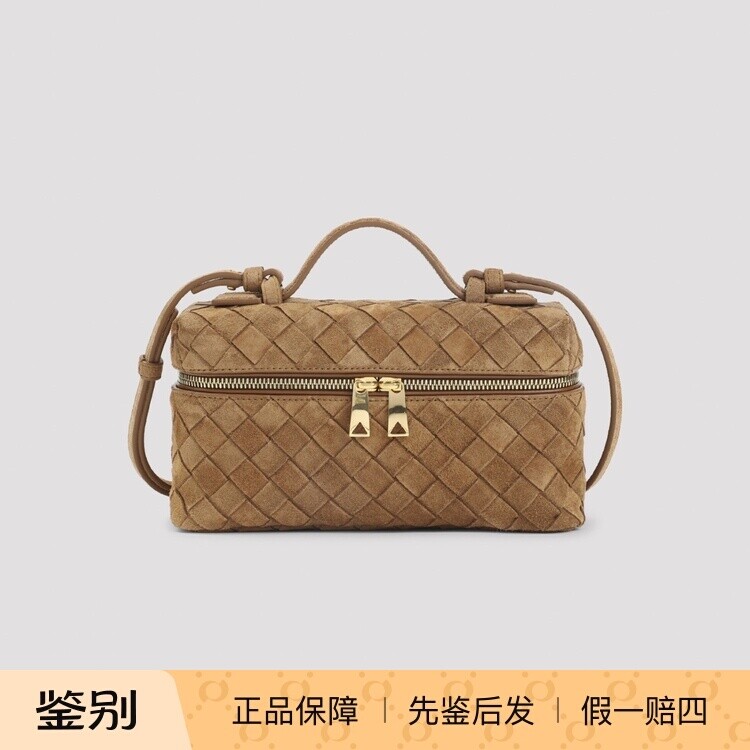 BOTTEGA VENETA女士bang BV棕色麂皮单肩包 26早春新款意大利代购