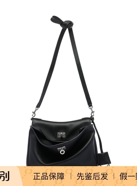 BALENCIAGA 巴黎世家男小号rodeo黑色真皮单肩包26早春意大利代购
