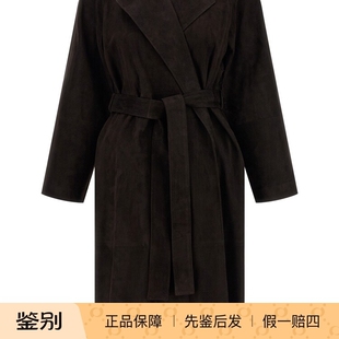 THE ROW 女士Solana 棕色羊皮系带风衣 25秋冬新款意大利代购正品