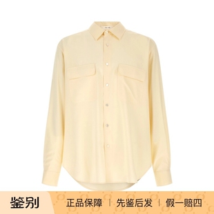 piou 黄色 意大利代购 ROW 26早春新款 男士 条纹衬衫 THE 真丝长袖