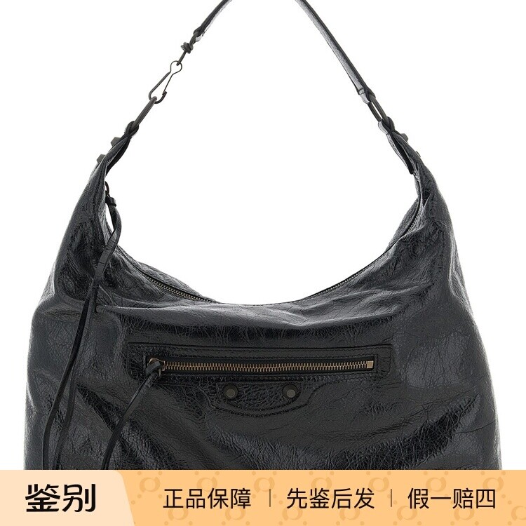 BALENCIAGA 巴黎世家女士le city 黑色中号肩包 26早春意大利代购