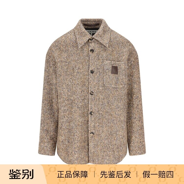 LOEWE 罗意威男士混色羊毛混纺衬衫夹克外套26早春新款意大利代购