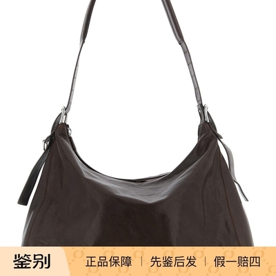 Lemaire 男士belted hobo深咖色真皮单肩包 25早秋新款意大利代购