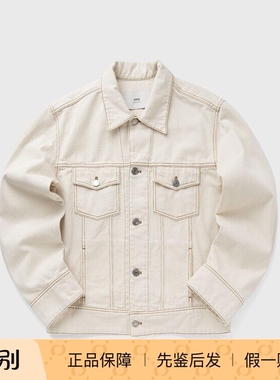 现货 Ami Paris 男士白色牛仔夹克 25早春代购HJK247DE0039