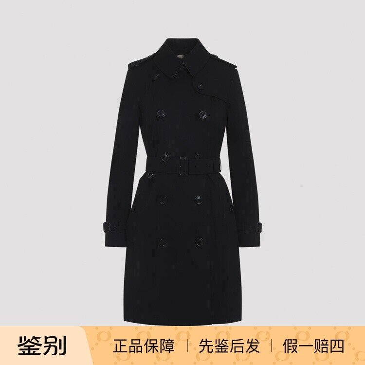 BURBERRY 女士chelsea黑色棉质风衣26早秋新款8117240 意大利代购