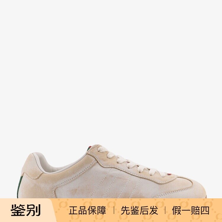 GUCCI 古驰女士白色shift 真皮做旧运动鞋 26早春新款 意大利代购