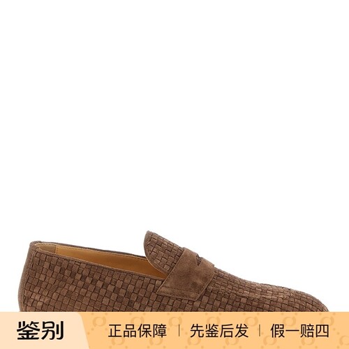 BRUNELLO CUCINELLI 男士麂皮编织 bc乐福鞋26早春新款意大利代购