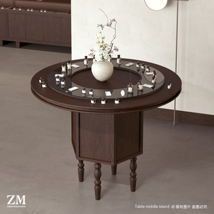 艺术集合店展示桌店铺玄关花瓶摆放桌香氛店圆形精油产品陈列台