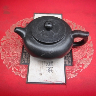 荥经家用黑砂泡茶壶手工单壶大号懒人老式粗陶一壶一杯小茶器茶杯