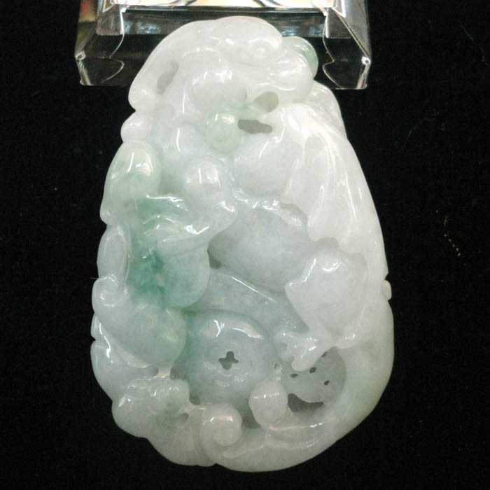 如意老坑貔貅镂空a货缅甸翡翠