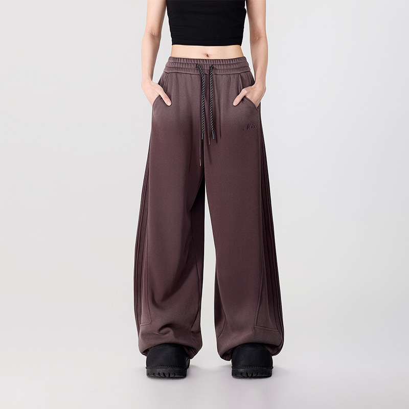 拓谷潮牌重磅加绒卫裤冬季垂感