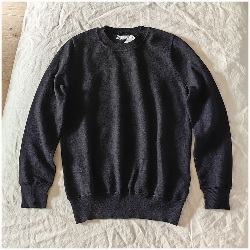 2589元高品质男士纯黑色50羊毛衫