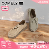 袋鼠鞋 新款 牛津乐福鞋 单鞋 KJH51036 康莉厚底勃肯鞋 商场同款 女春季