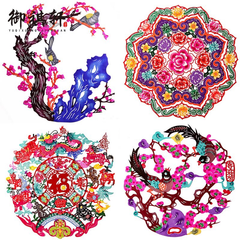 马年新年装饰彩色蔚县剪纸作品年
