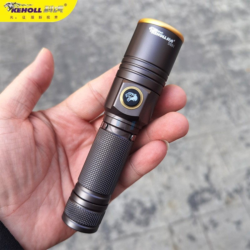 科虎手电筒强光可充电超亮防水远射迷你小变焦家用小巧发远射DS51