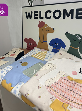 babyhouseA类全棉被套单件2025新款双层纱卡通纯棉被罩200x230cm