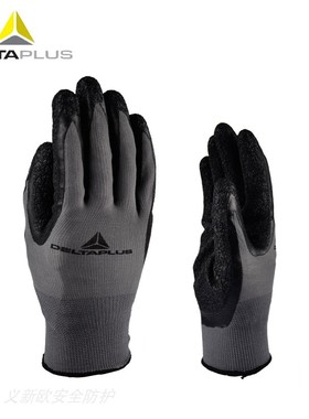 代尔塔201630 DELTAPLUS乳胶涂层手套防滑透气耐磨抗撕裂胶手套