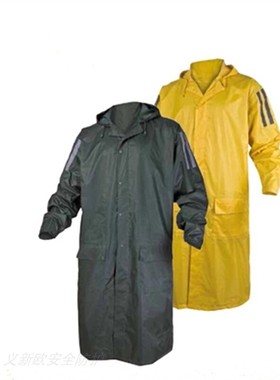 代尔塔407007连体式雨衣PVC涂层户外工作服防水防雨防风透气黄色