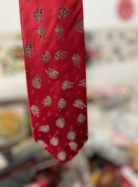 男士礼品红色领带现货