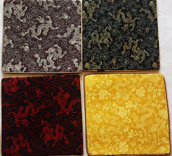 真丝装饰礼品 南京云锦  餐垫 垫子 花纹精品云锦鼠标垫现货 杯垫