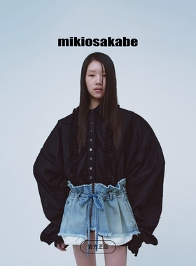 【秋冬新品】mikiosakabe蝴蝶结设计感小众宽松慵懒廓形长袖衬衫