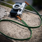 手工定制军绿色帆布相机肩带微单背带单反复古文艺牛皮挂脖细挂绳