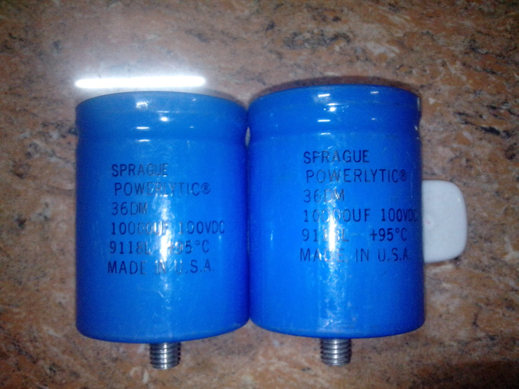 思碧 SPRAGUE 36DM系列 100V 10000UF 发烧电容 螺栓型电容