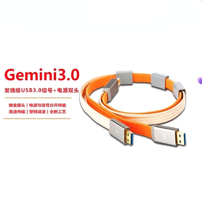 英国 iFi/悦尔法Gemini3.0双头USB线/电源和信号分离传输定制滤波