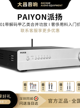 PAIYON派扬A201多功能合并式功放HIFI高保真发烧放大器ES9038Q2M