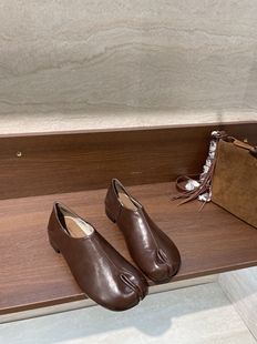 奶奶鞋 分趾复古乐福鞋 平底单鞋 女鞋 2025新款 7676.B18 分趾鞋