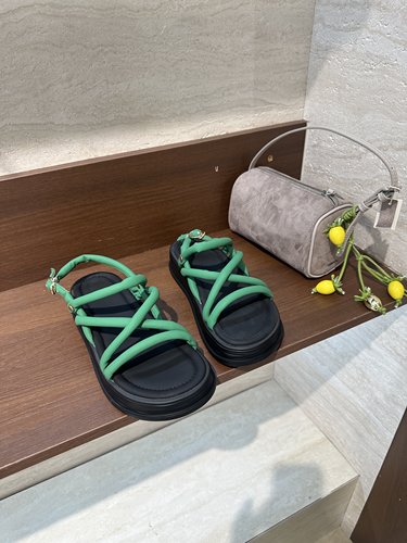 外穿厚底一字拖女鞋复古百搭增高防滑罗马休闲凉拖鞋6559-25.0