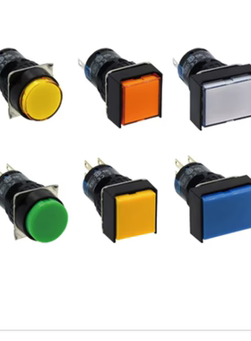 IDEC日本和泉AL6M-M24GC 按钮开关现货 正方形 16MM 2开2闭8脚24V