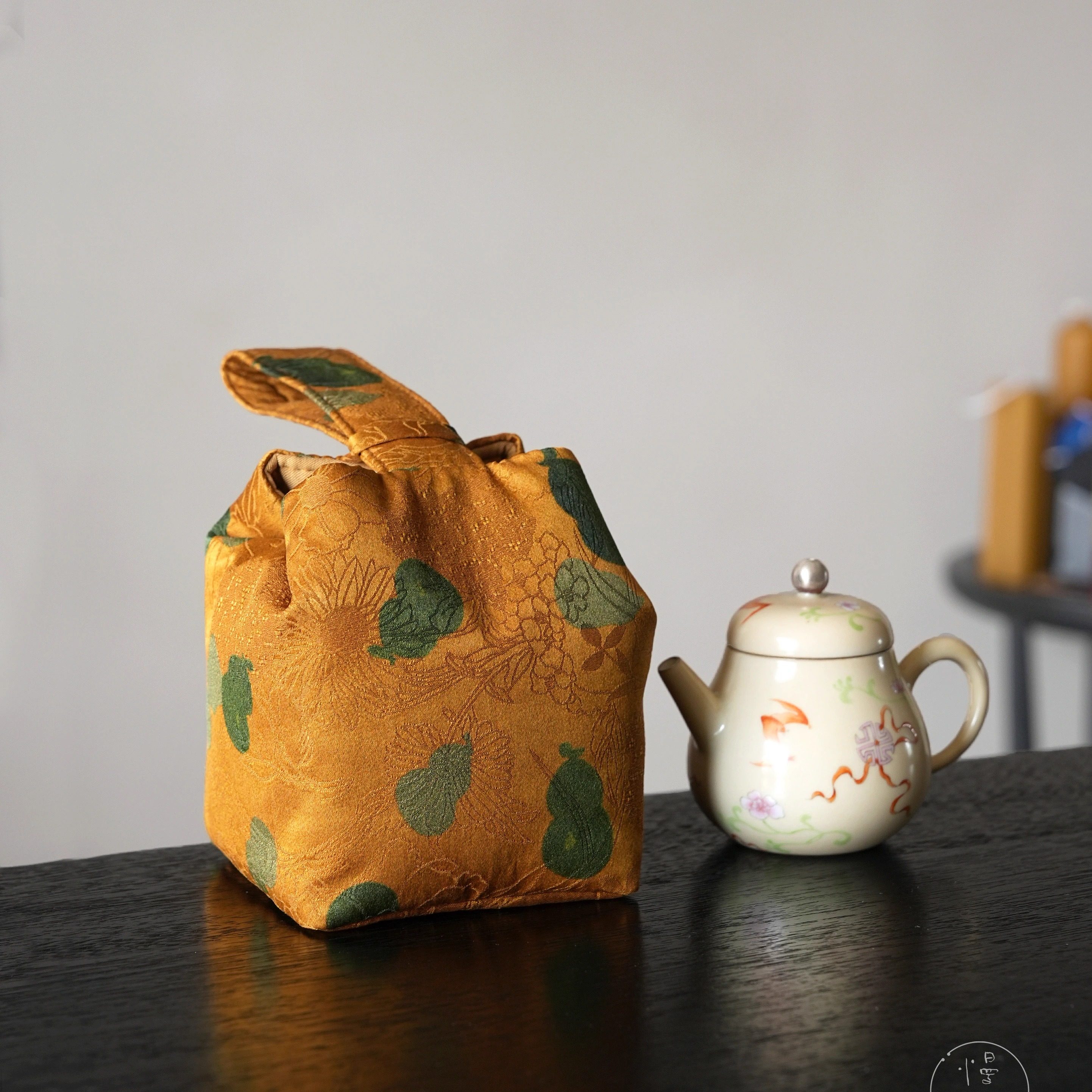 慢蓝 | 香云纱加厚主人杯盖碗手工茶事包 户外文玩茶具收纳便携包,餐饮具,茶道/零配,淘宝优惠券,粉丝福利购,淘宝优惠卷