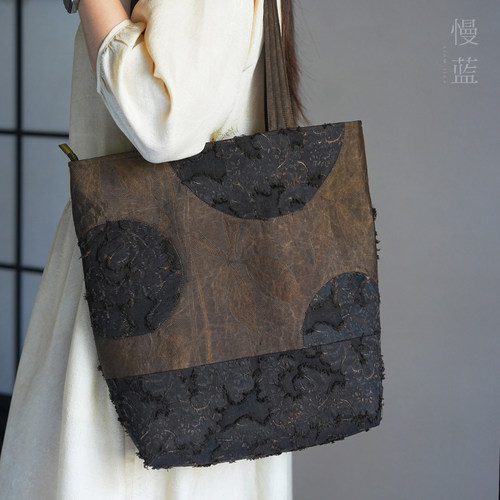 手提包大容量拼色设计日常通勤