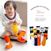 婴儿袜han新款 潮童袜秋冬公仔袜男女童宝宝中筒袜