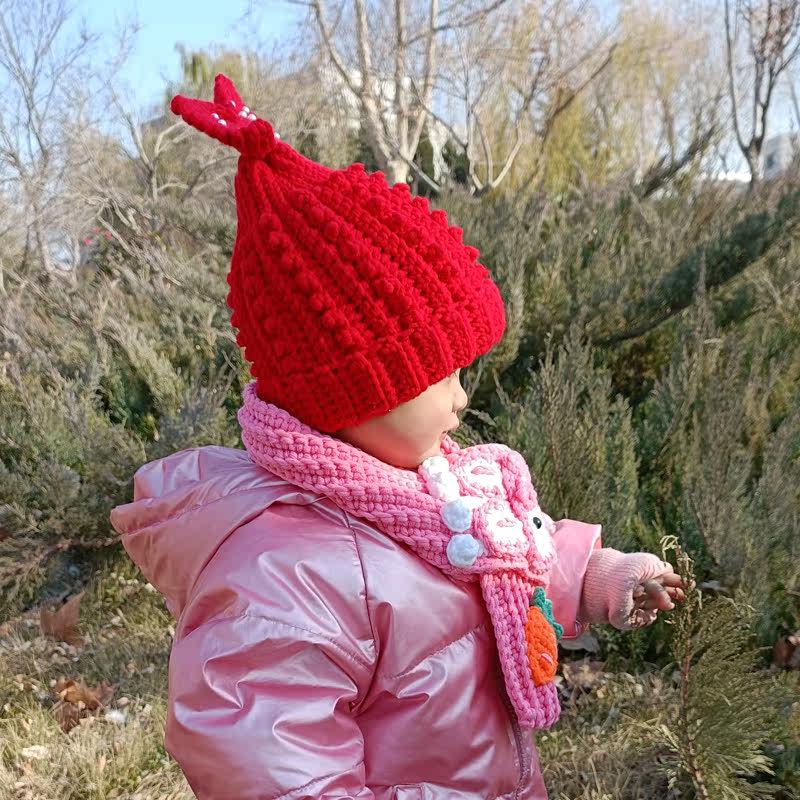 YIAN LIFE MUSEUM DIY HAND-WOVEN ADULT AND CHILDRENS BOW BEANIE HAT MATERIAL PACKAGE WARM WOOLEN HAT