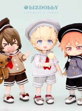 ob11Molly制服学院风水手服娃衣套装bjd12分娃衣美结猪gsc粘土人