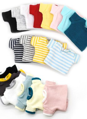 ob11mollyP9娃衣现货gsc关节娃娃衣服纯色短袖背心打底T恤12分bjd