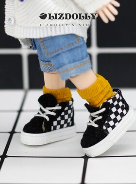 ob11闪电运动鞋板鞋bjd素体娃鞋美结猪gsc12分中布黏土人鞋子现货